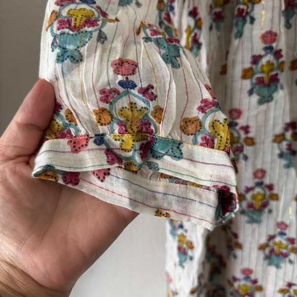 NWT Roberta Roller Rabbit floral print tunic length Top size L - Picture 4 of 9